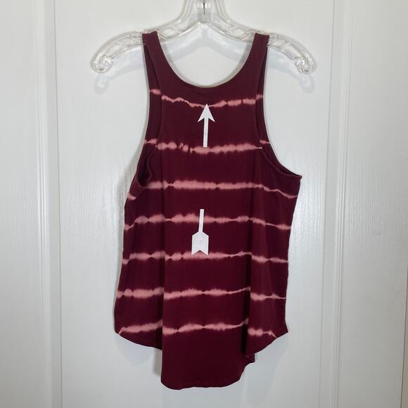 Anthropologie The Upside Burgundy Red Tie Dye Tank Top Arrow S - Picture 5 of 5